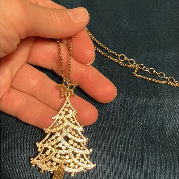 Handmade Articulated Christmas Tree Necklace with magnetic clasp & 16”-18”chain. - Picture 5 of 5